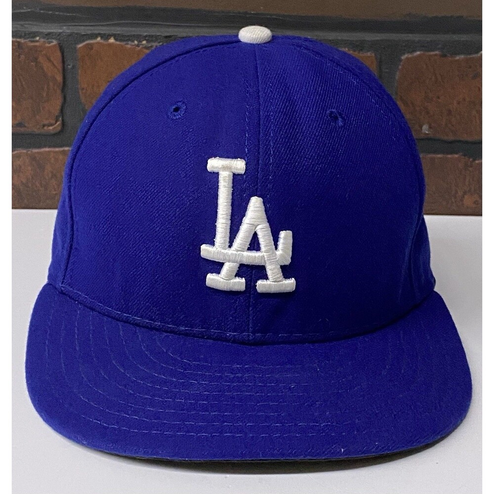 Los Angeles Dodgers Hat Cap Fitted 7-1/4 Mens Blue Classic MLB LA Logo USA Made